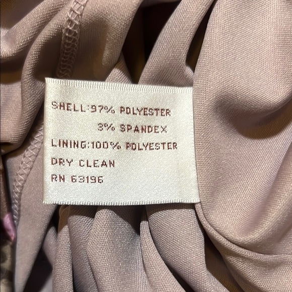 Stunning Floral Dress Grey Satin Cap Sleeve sz 12 like new - Picture 13 of 16